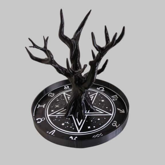 Zodiákus Jegyekkel Körbevett Pentagramm Ékszertartó