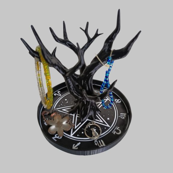 Zodiákus Jegyekkel Körbevett Pentagramm Ékszertartó