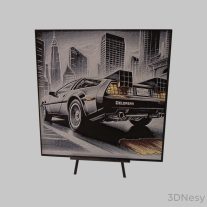 Back to the Future DeLorean Hueforge