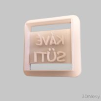 Kávé süti - süti kiszúró 6x6
