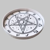 Pentagrammot Körülvevő Zodiákus Jegyek Tálca