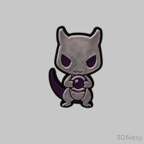 Mewtwo Pokemon hűtőmágnes