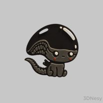 Xenomorph hűtőmágnes