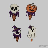 Halloweeni hűtőmágnes pack