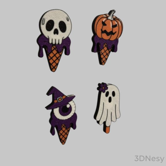 Halloweeni hűtőmágnes pack