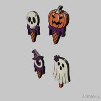 Halloweeni hűtőmágnes pack