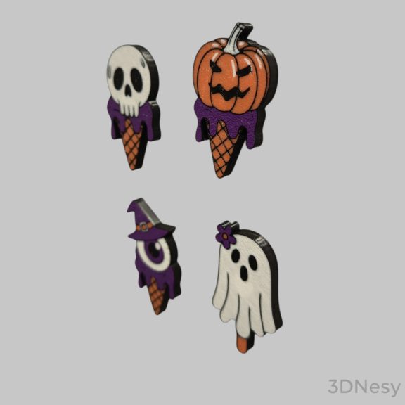 Halloweeni hűtőmágnes pack
