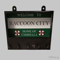 Raccoon City lámpa és fali kulcstartó