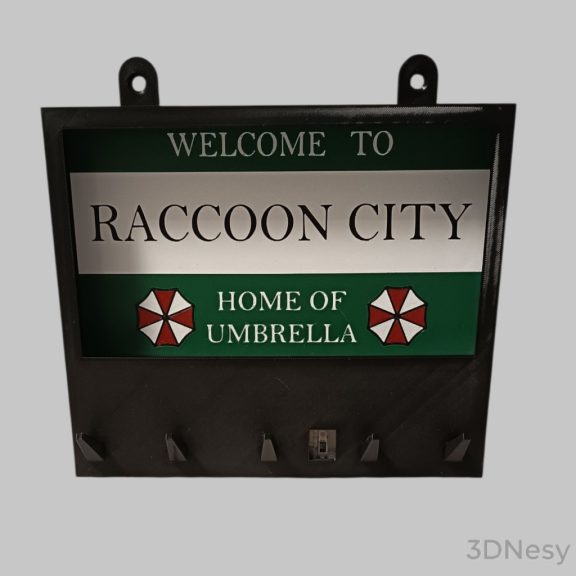 Raccoon City lámpa és fali kulcstartó