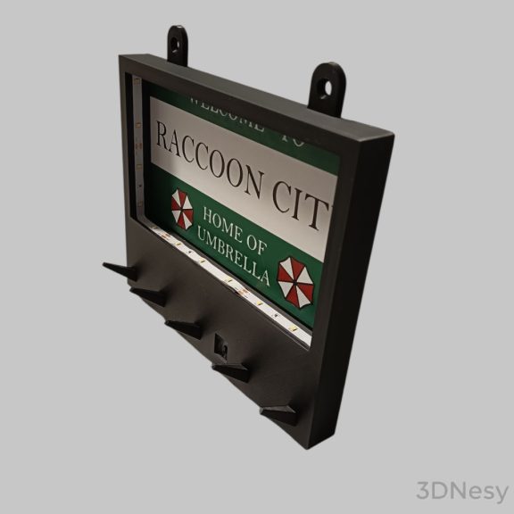 Raccoon City lámpa és fali kulcstartó