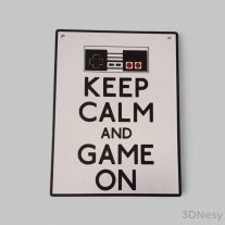 Keep Calm and Game On humoros tábla