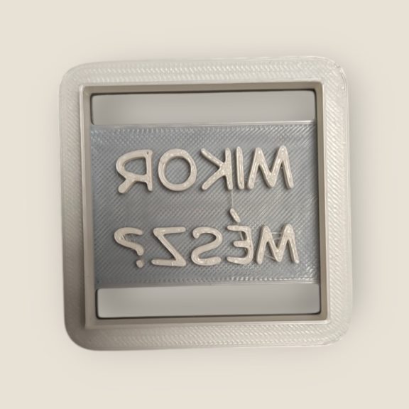 Mikor mész? süti kiszúró 6x6