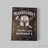 Star Wars - Mandalore's Whiskey humoros tábla
